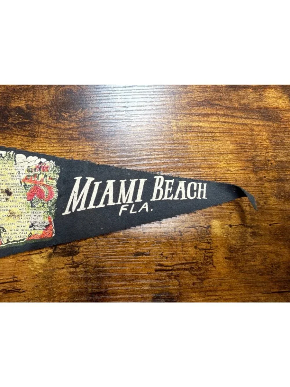 Vintage Miami Beach, Florida mini pennant